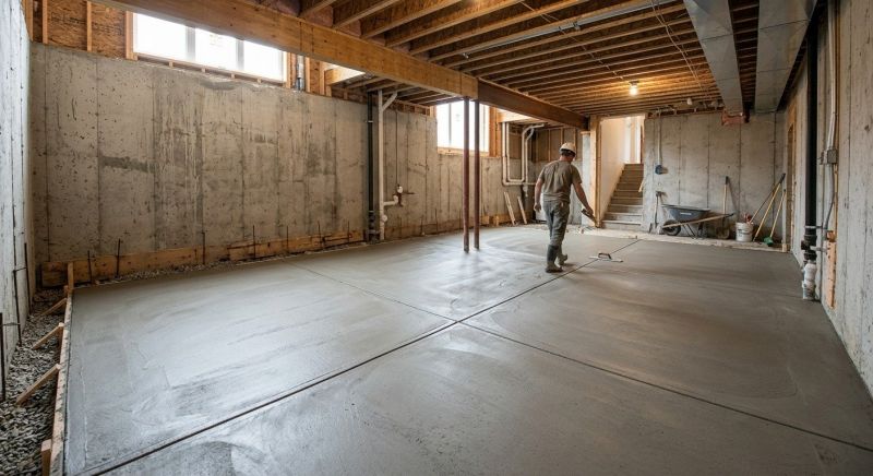 Basement Concrete Installation in Sumner County, TN