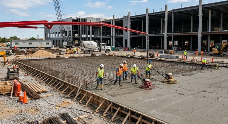 Commercial Slab Construction in Cheatham County, TN