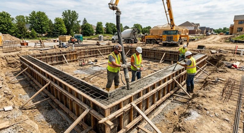 Foundation Wall Pouring in Arrington, TN